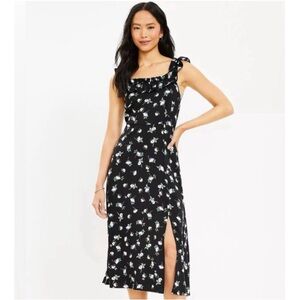 Loft Ruffle Sleeve Midi Dress